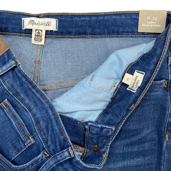 NWT Madewell Curvy Roadtripper Jeans in Orson Wash Size 32 - Picture 7 of 9